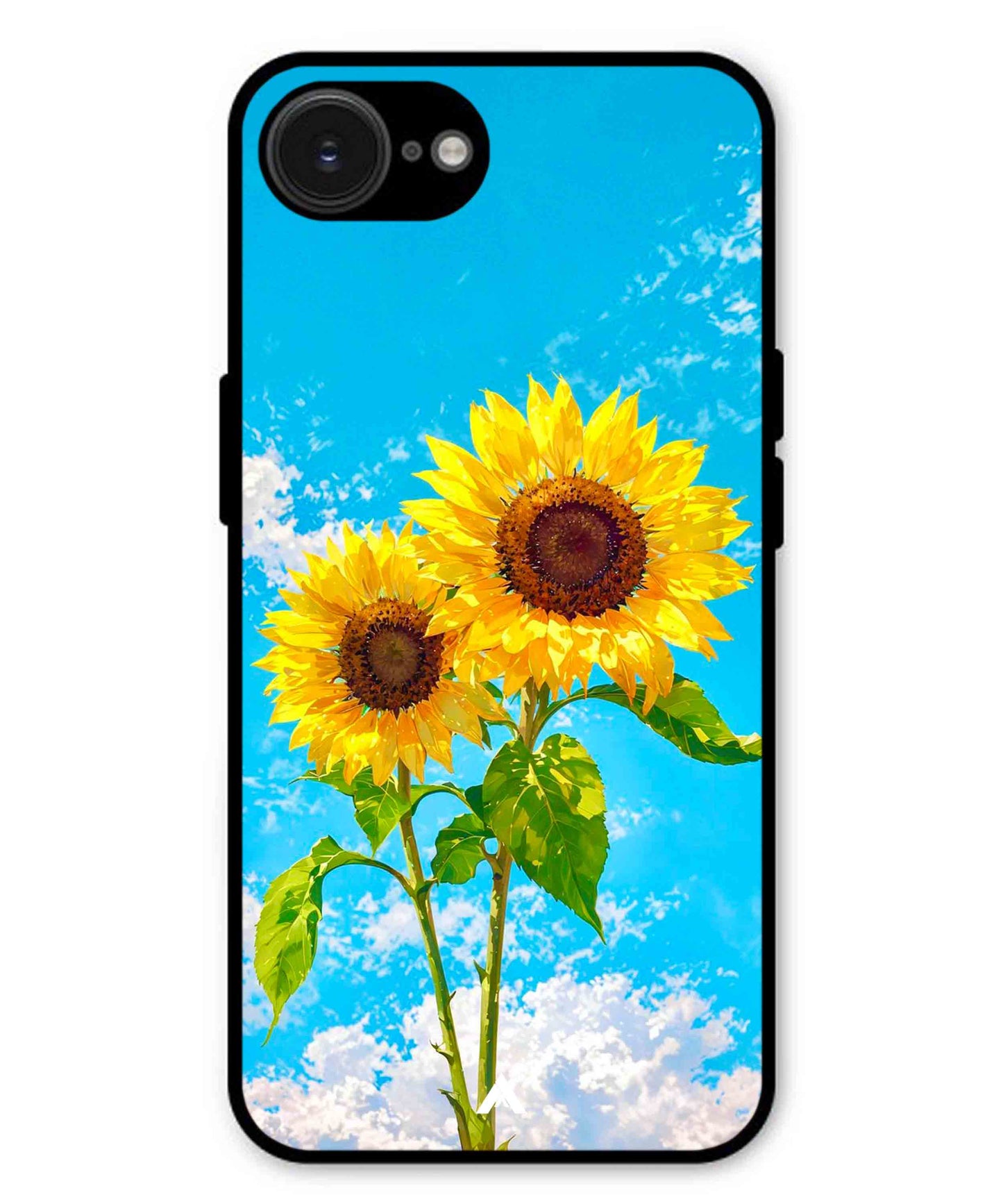 Sunflower Metal Back Cover Phone Case for iPhone 16e