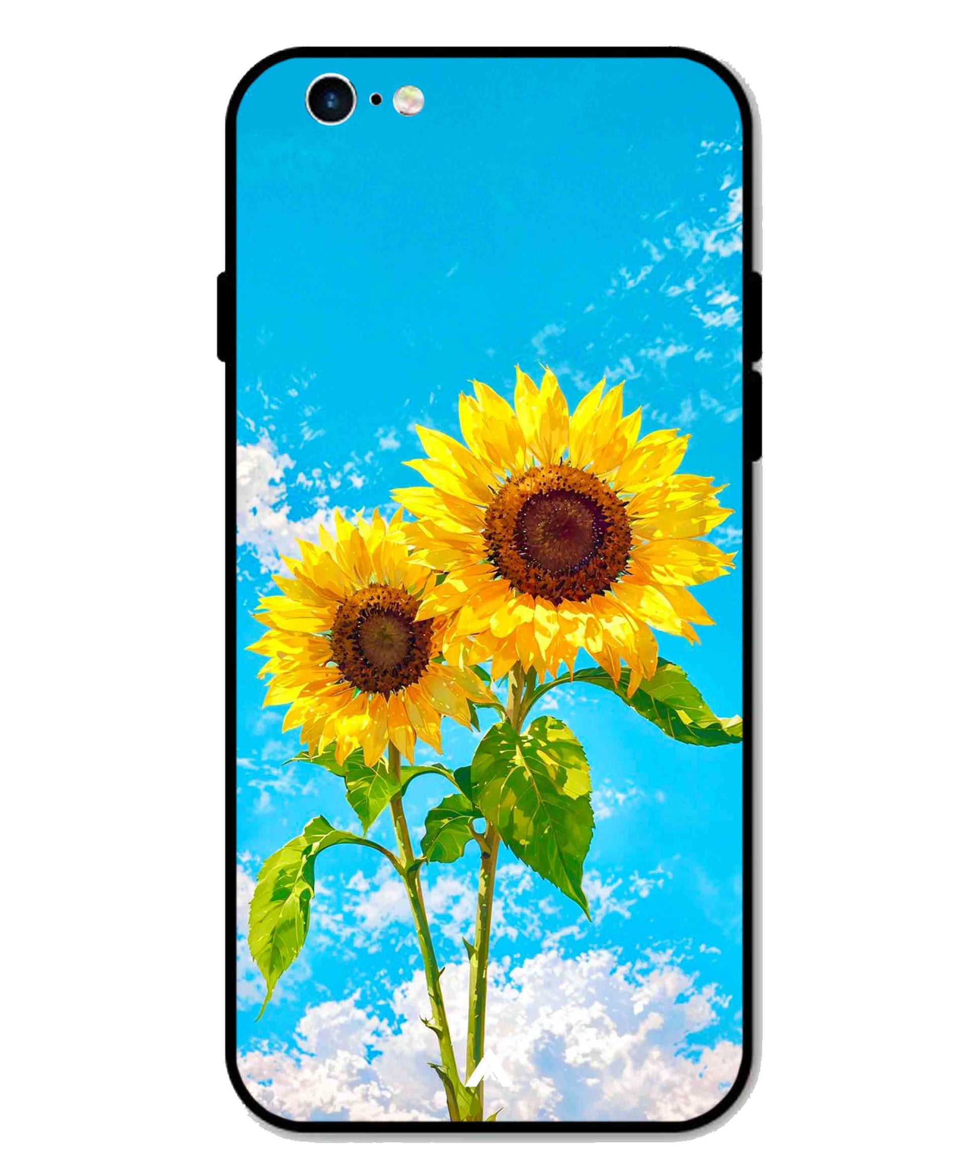Sunflower Metal Back Cover Phone Case for iPhone 6 Plus