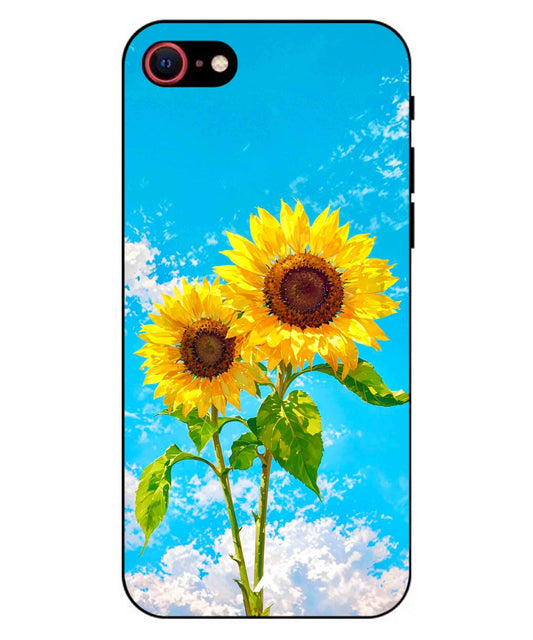 Sunflower Metal Back Cover Phone Case for iPhone 7