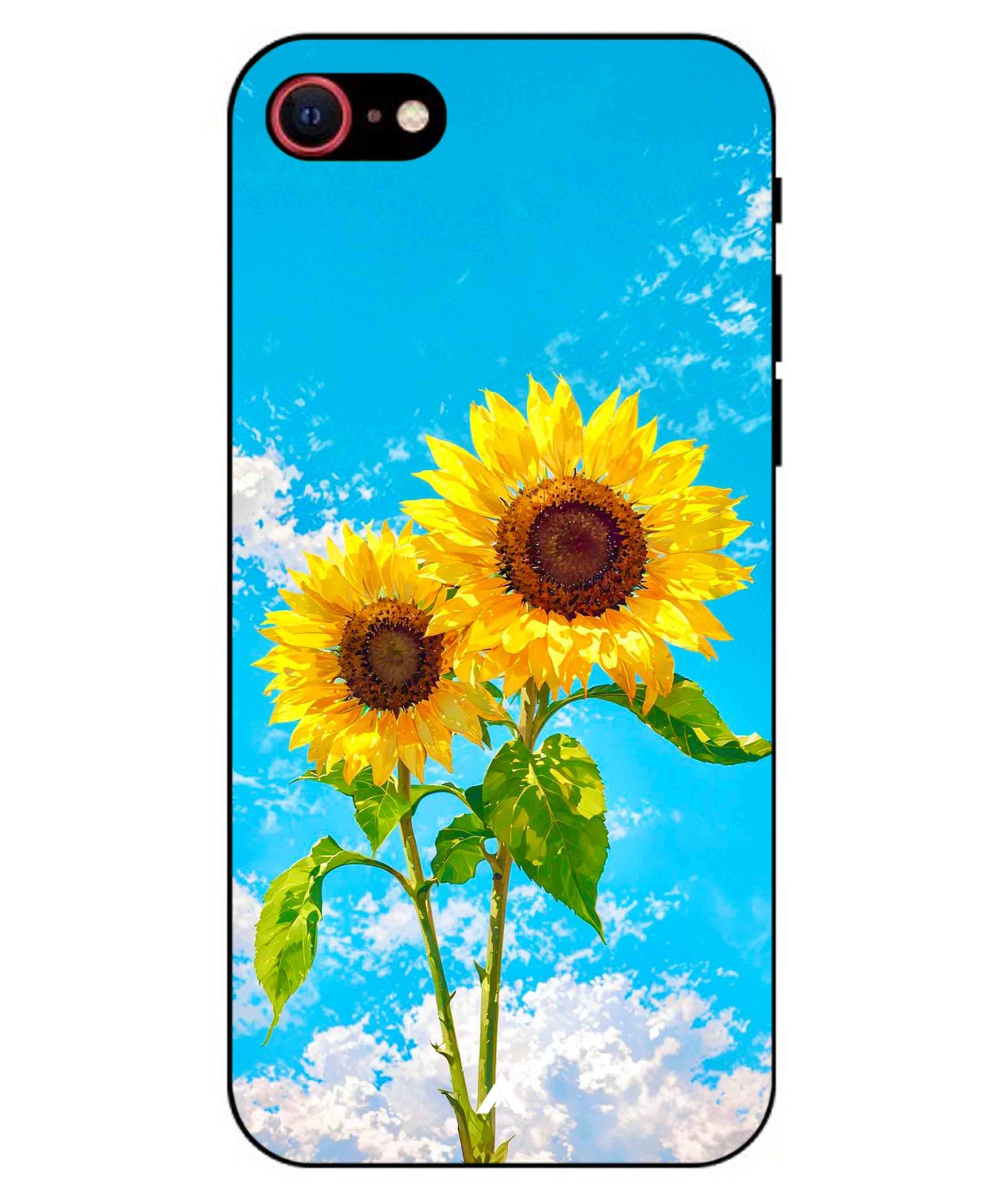 Sunflower Metal Back Cover Phone Case for iPhone 8