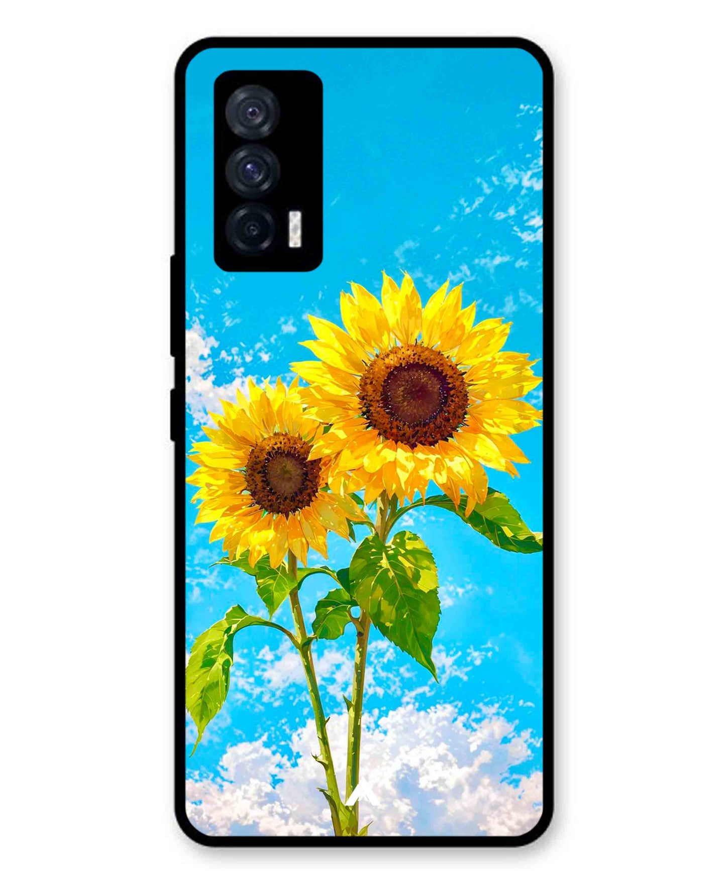 Sunflower Metal Back Cover Phone Case for iQOO 7