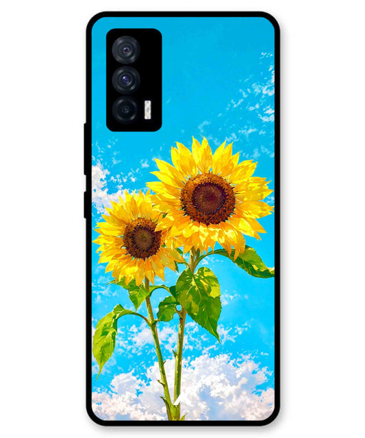Sunflower Metal Back Cover Phone Case for iQOO Neo 5