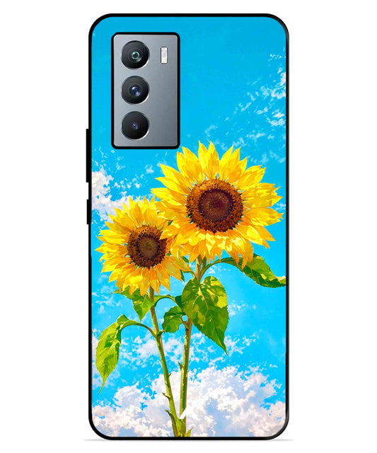 Sunflower Metal Back Cover Phone Case for iQOO Neo 5s
