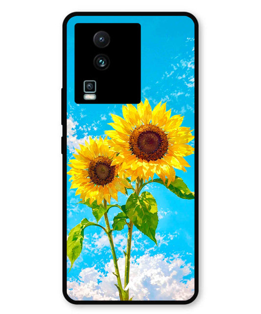 Sunflower Metal Back Cover Phone Case for iQOO Neo 7