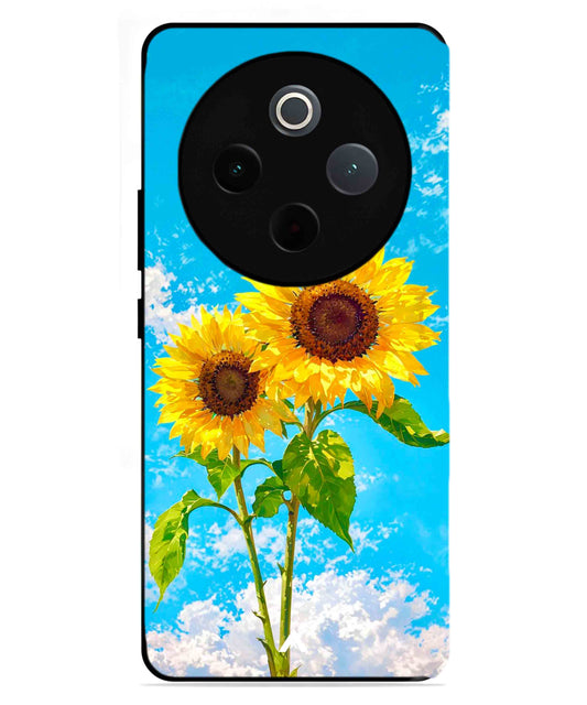 Sunflower Metal Back Cover Phone Case for iQOO Z10