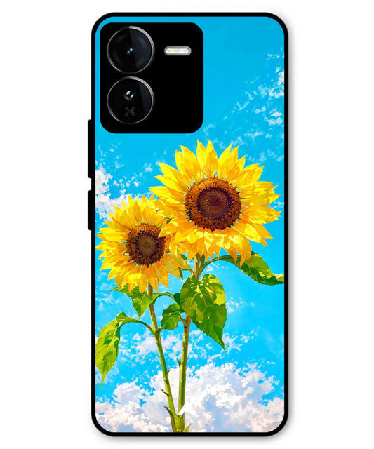Sunflower Metal Back Cover Phone Case for iQOO Z9