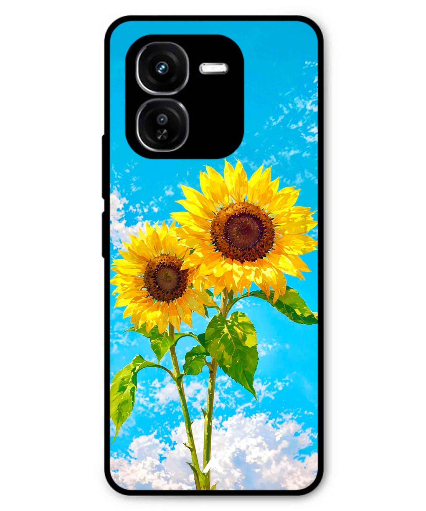 Sunflower Metal Back Cover Phone Case for iQOO Z9x