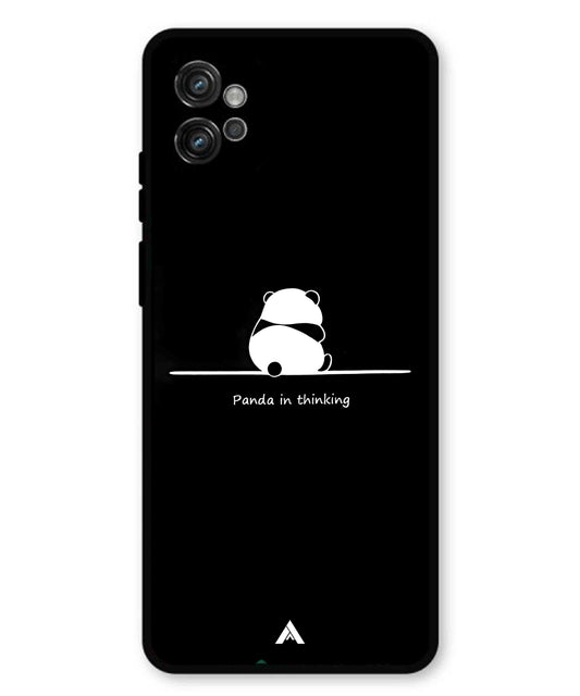 Thinking Panda Metal Back Cover Phone Case for Moto G32