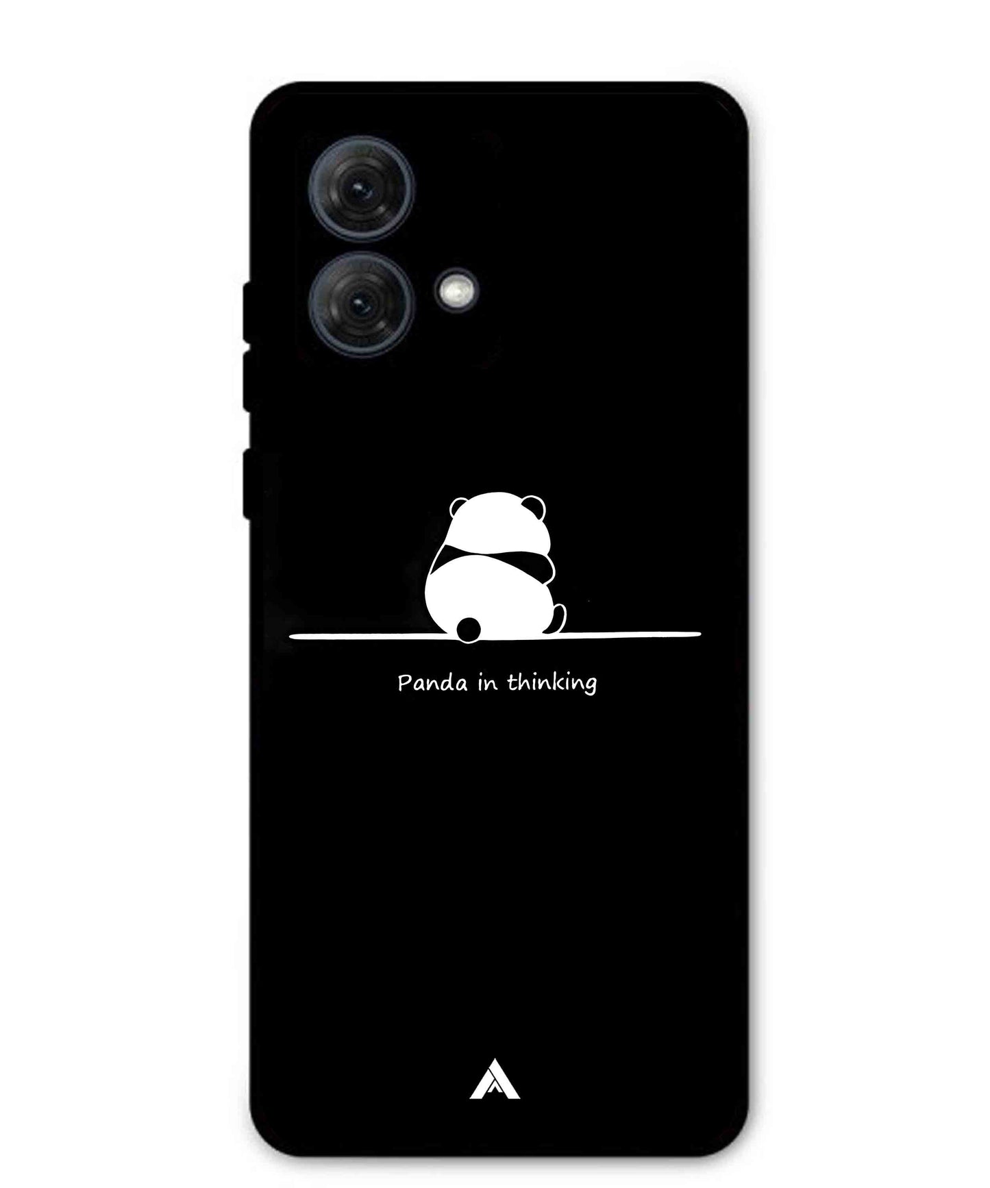 Thinking Panda Metal Back Cover Phone Case for Moto G84