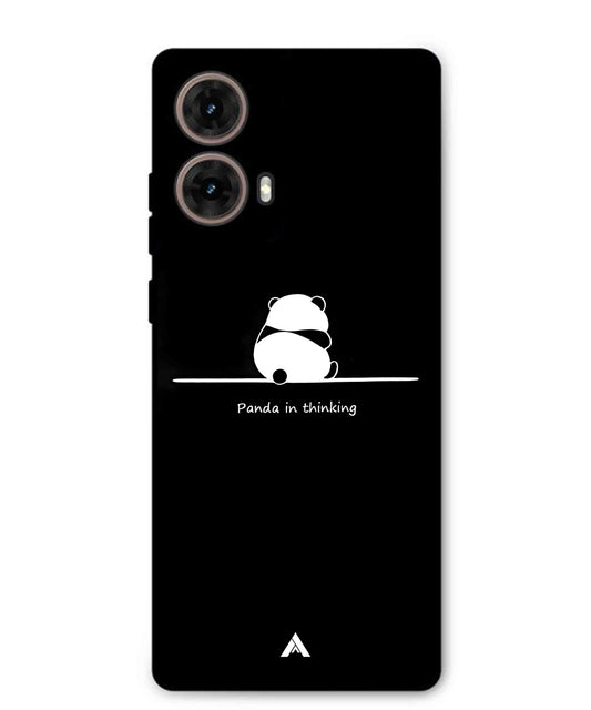 Thinking Panda Metal Back Cover Phone Case for Moto G85