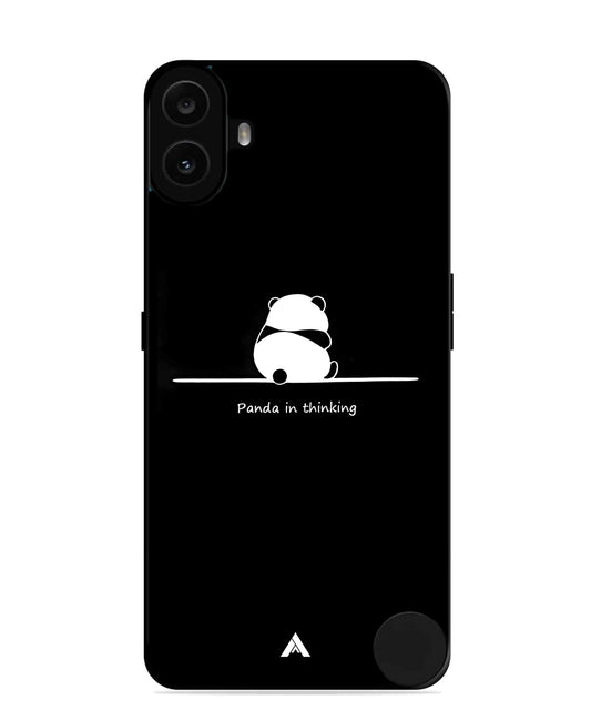 Thinking Panda Metal Back Cover Phone Case for Nothing CMF Phone 1