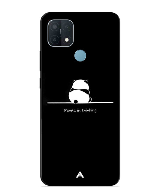 Thinking Panda Metal Back Cover Phone Case for OPPO A15