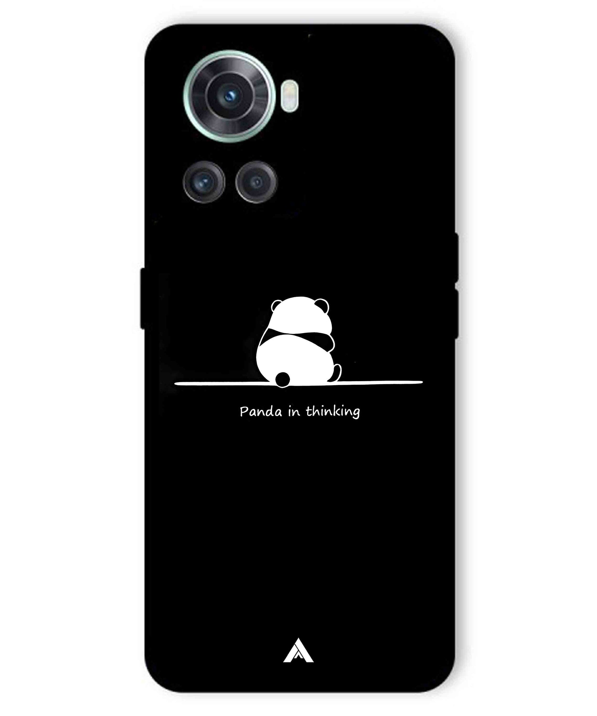 Thinking Panda Metal Back Cover Phone Case for Oneplus 10R