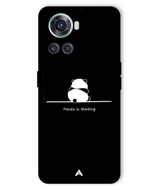 Thinking Panda Metal Back Cover Phone Case for Oneplus 10R
