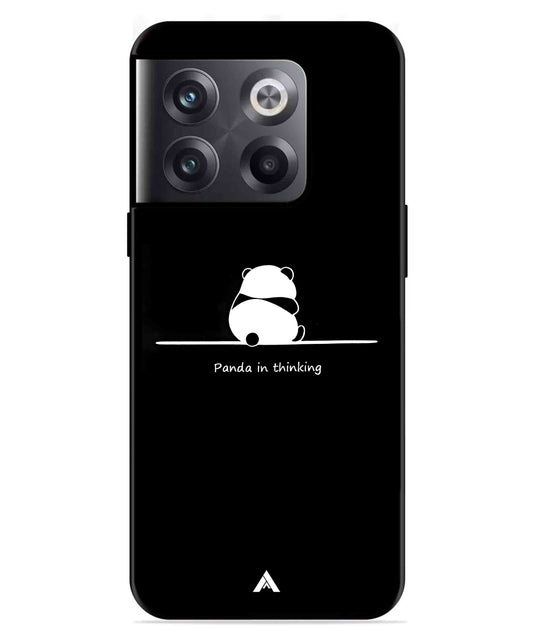 Thinking Panda Metal Back Cover Phone Case for Oneplus 10T