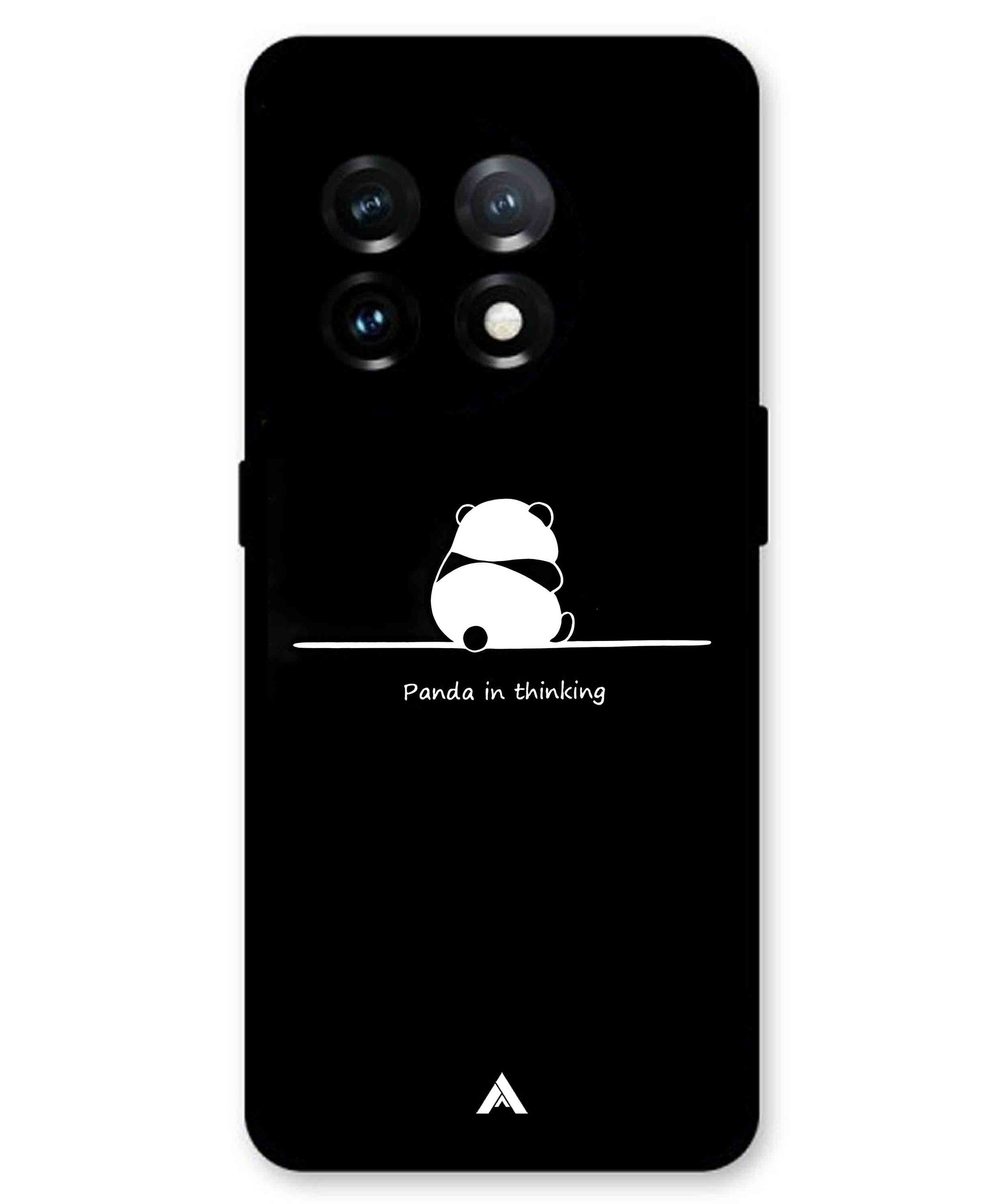 Thinking Panda Metal Back Cover Phone Case for Oneplus 11