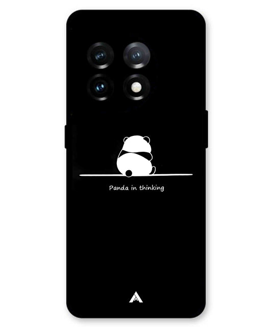 Thinking Panda Metal Back Cover Phone Case for Oneplus 11