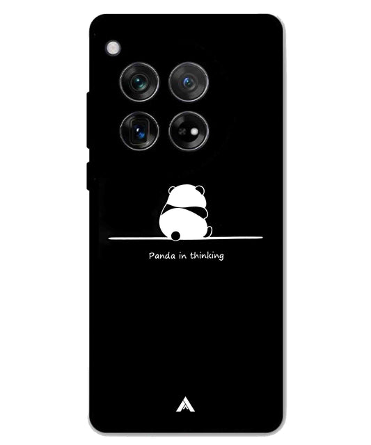 Thinking Panda Metal Back Cover Phone Case for Oneplus 12