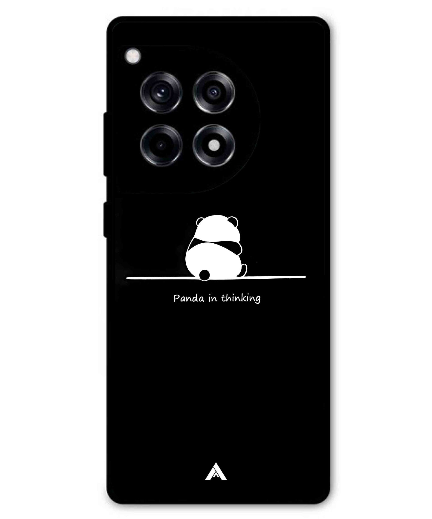 Thinking Panda Metal Back Cover Phone Case for Oneplus 12R