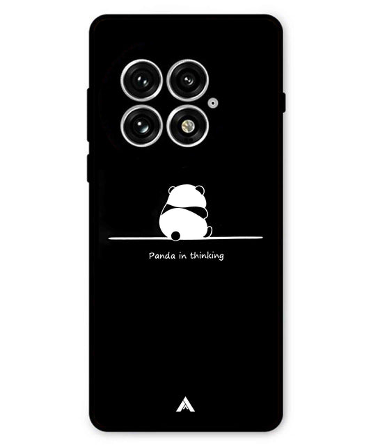 Thinking Panda Metal Back Cover Phone Case for Oneplus 13