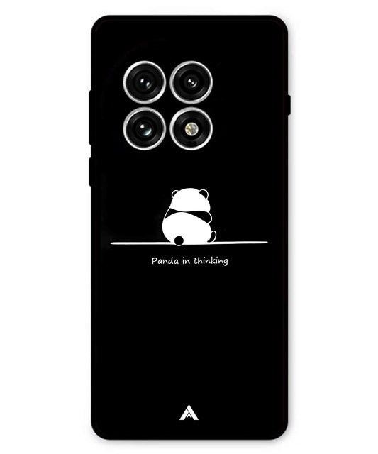 Thinking Panda Metal Back Cover Phone Case for Oneplus 13R