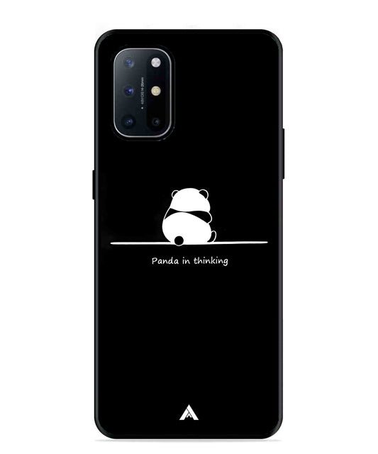 Thinking Panda Metal Back Cover Phone Case for Oneplus 8T