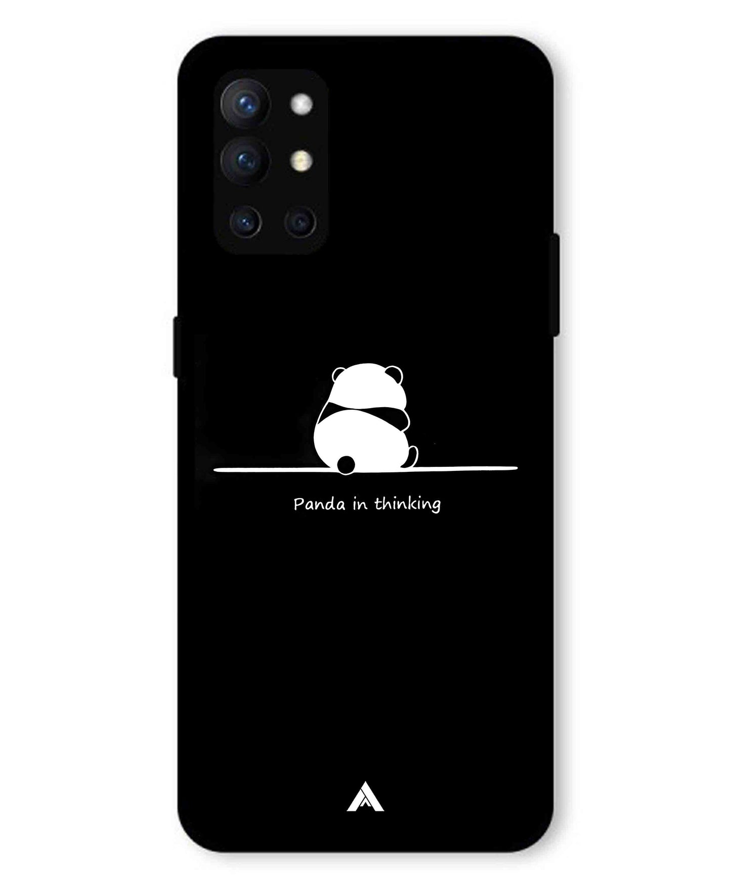 Thinking Panda Metal Back Cover Phone Case for Oneplus 9R