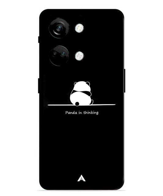 Thinking Panda Metal Back Cover Phone Case for Oneplus Nord 3