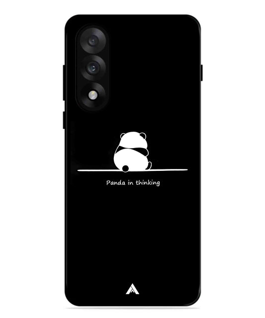 Thinking Panda Metal Back Cover Phone Case for Oneplus Nord 5