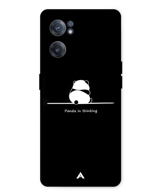 Thinking Panda Metal Back Cover Phone Case for Oneplus Nord CE 2