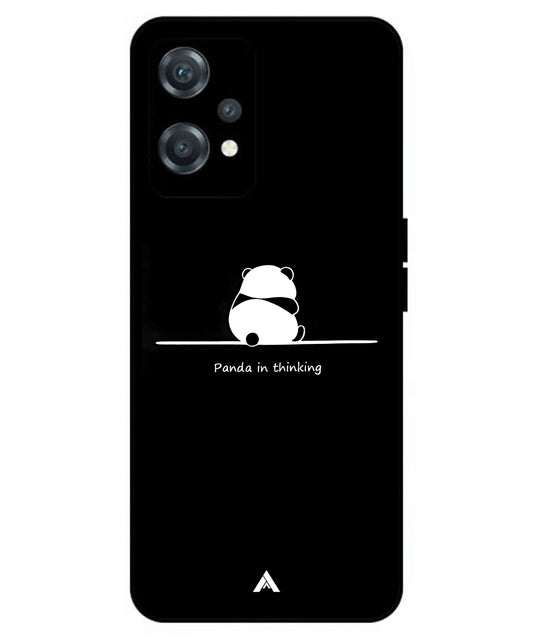 Thinking Panda Metal Back Cover Phone Case for Oneplus Nord CE 2 Lite