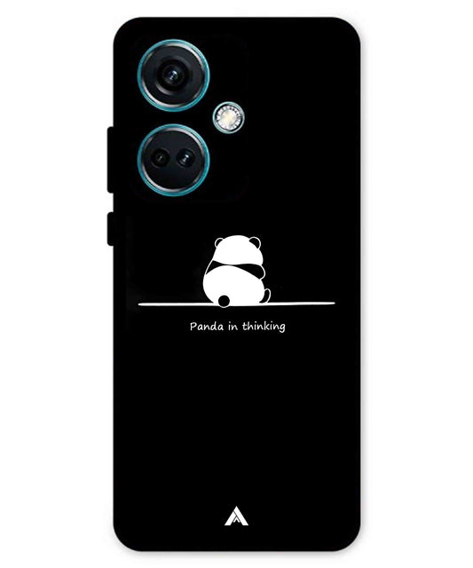 Thinking Panda Metal Back Cover Phone Case for Oneplus Nord CE 3