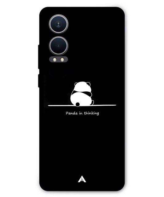 Thinking Panda Metal Back Cover Phone Case for Oneplus Nord CE 4 Lite