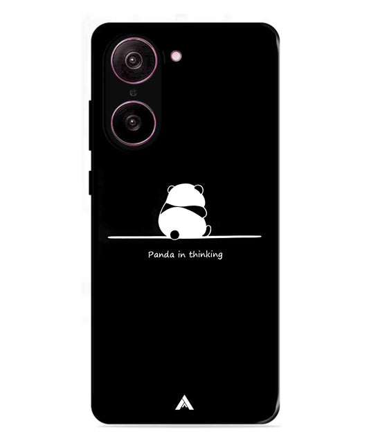 Thinking Panda Metal Back Cover Phone Case for Oneplus Nord CE 5