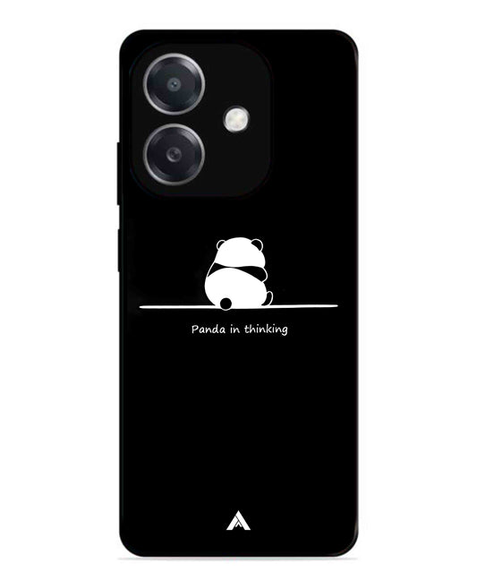 Thinking Panda Metal Back Cover Phone Case for Oppo A3