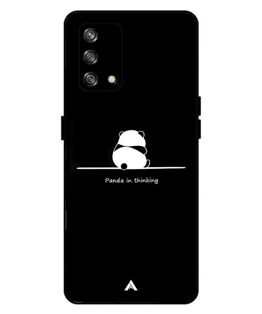 Thinking Panda Metal Back Cover Phone Case for Oppo A93