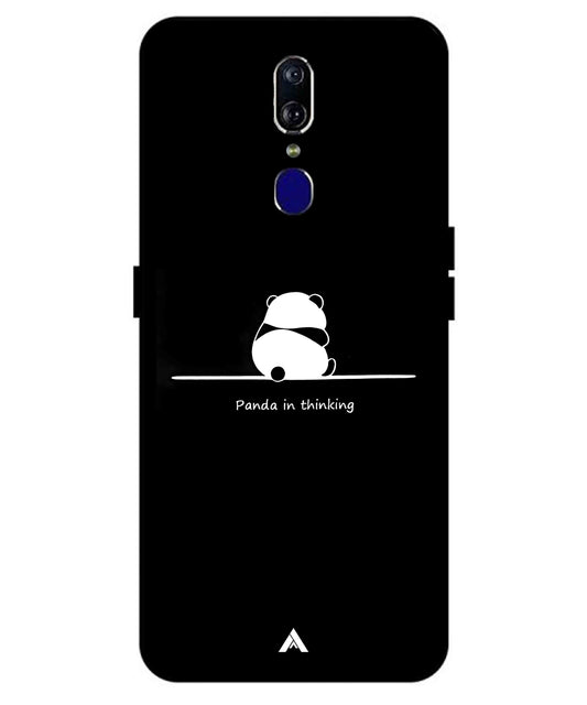Thinking Panda Metal Back Cover Phone Case for Oppo F11