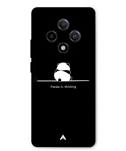 Thinking Panda Metal Back Cover Phone Case for Oppo F27 Pro Plus