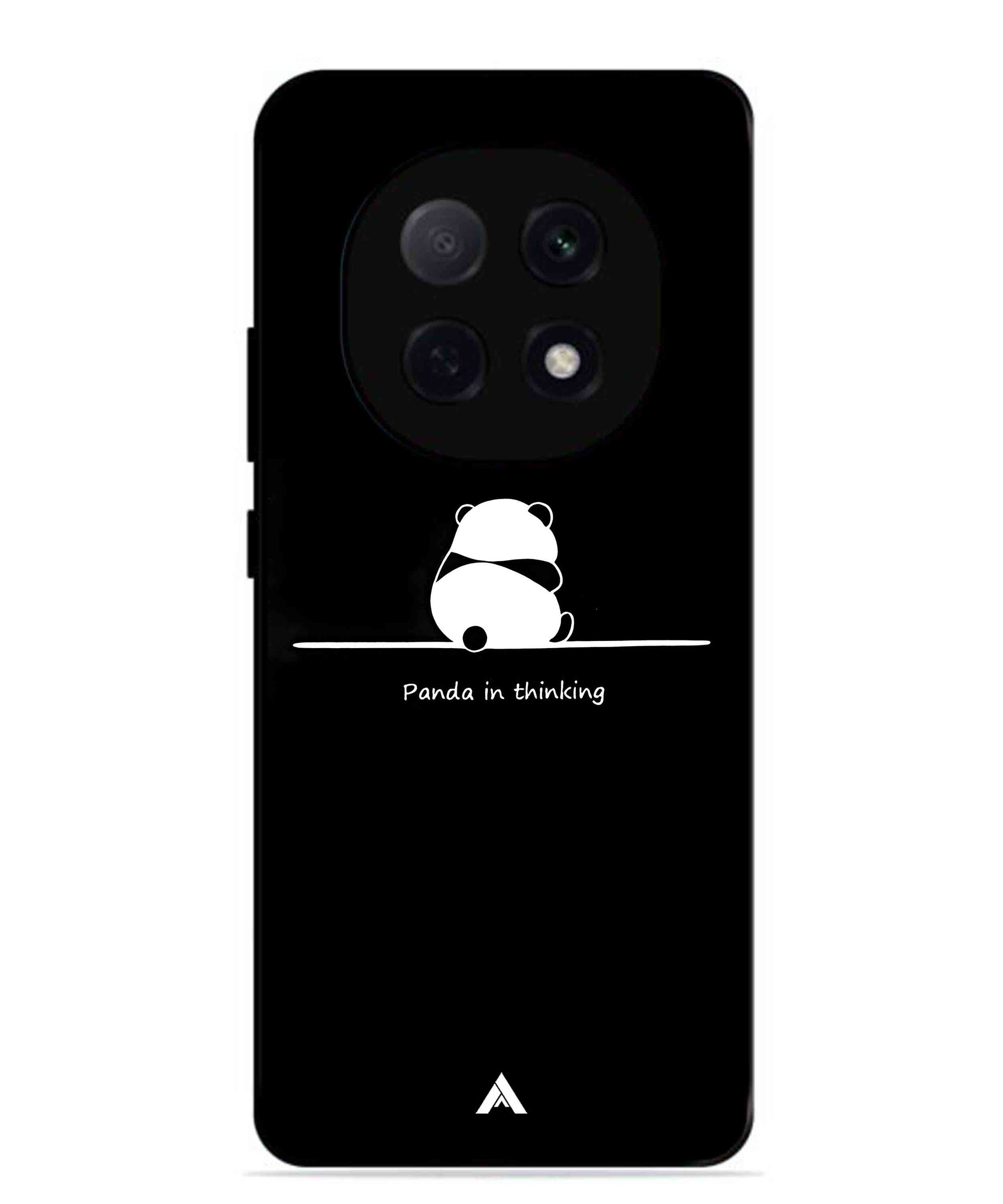 Thinking Panda Metal Back Cover Phone Case for Oppo F29 Pro