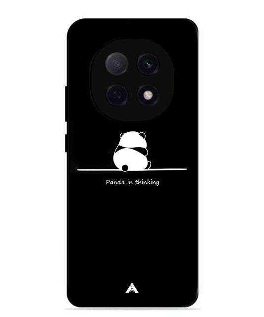 Thinking Panda Metal Back Cover Phone Case for Oppo F29 Pro