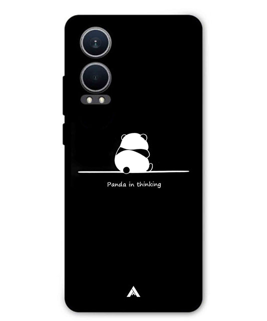 Thinking Panda Metal Back Cover Phone Case for Oppo K12x