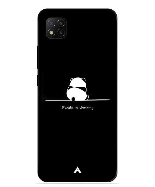 Thinking Panda Metal Back Cover Phone Case for Poco C31