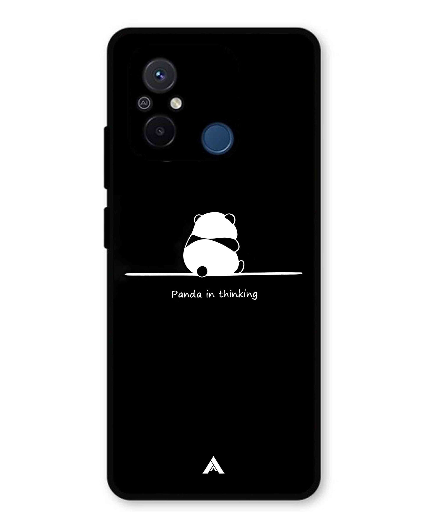 Thinking Panda Metal Back Cover Phone Case for Poco C55