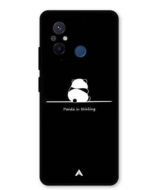 Thinking Panda Metal Back Cover Phone Case for Poco C55