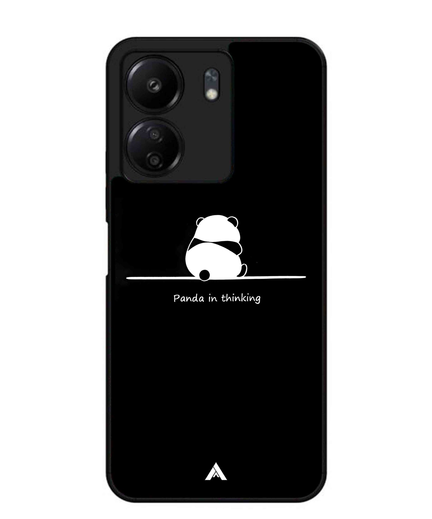 Thinking Panda Metal Back Cover Phone Case for Poco C65