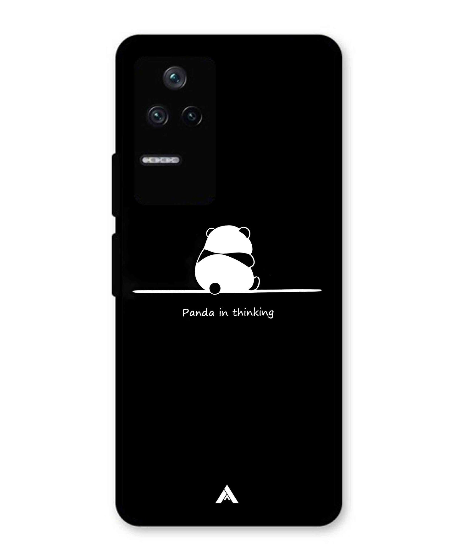 Thinking Panda Metal Back Cover Phone Case for Poco F4