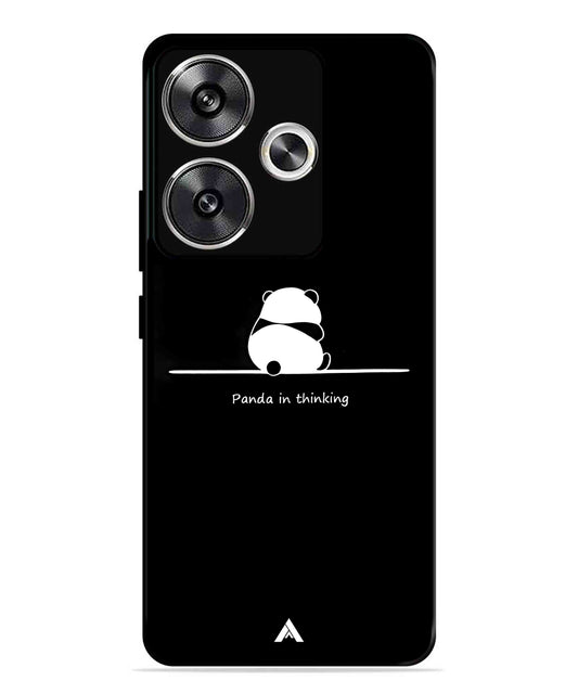 Thinking Panda Metal Back Cover Phone Case for Poco F6