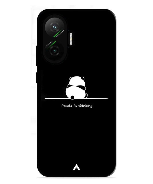 Thinking Panda Metal Back Cover Phone Case for Poco F7