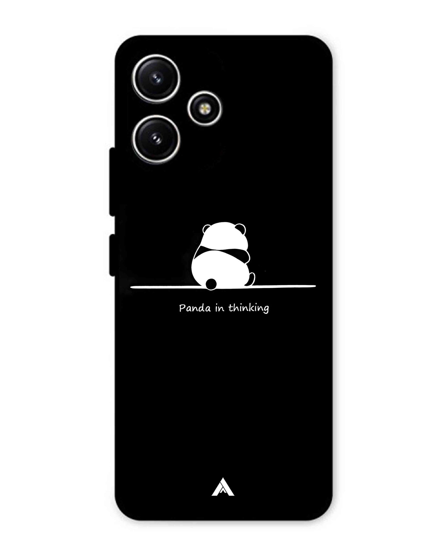 Thinking Panda Metal Back Cover Phone Case for Poco M6 Pro