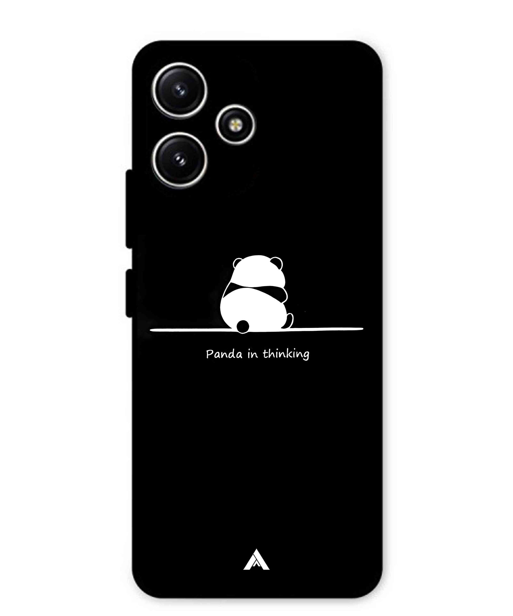 Thinking Panda Metal Back Cover Phone Case for Poco M6 Pro